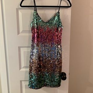 Sequin multicolor dress